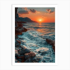 Sunset At The Beach 15 Art Print