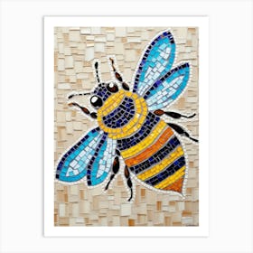 Mosaic Bee 2 Art Print