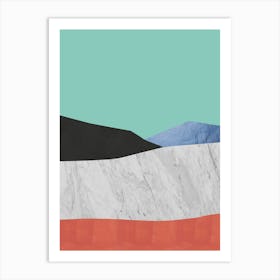 Landscape texture collage 1 Art Print