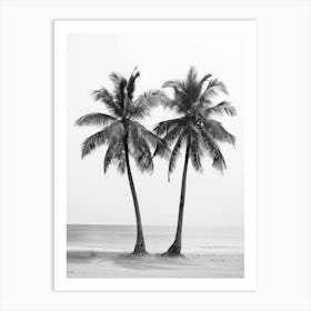 Two Palm Trees On The Beach 1 Art Print