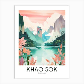 Khao Sok Travel Poster Art Print