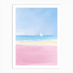 Sailboat On The Beach Art Print