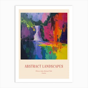 Colourful Abstract Plitvice Lakes National Park Croatia 2 Poster Art Print