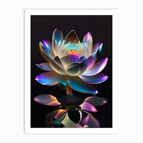 American Lotus Holographic 3 Art Print