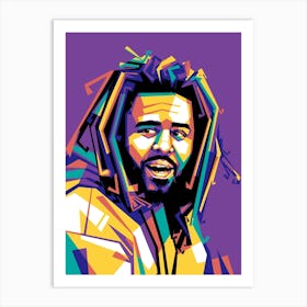 J Cole WPAP Art Print