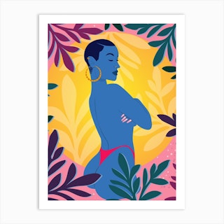 Solar Powered Blue Art Print