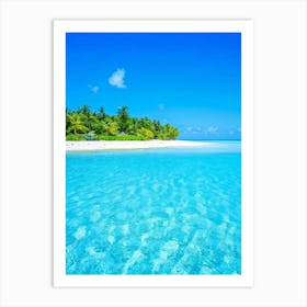 Relax Ocean Plant Idylli Holiday Coastline Beautiful Calm Shore Blue Paradise Sunlight N (29) Art Print