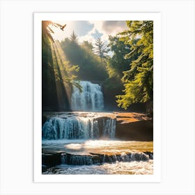 Waterfall In The Forest 9 Art Print