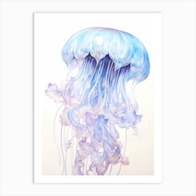 Lions Mane Jellyfish Watercolour 9 Art Print