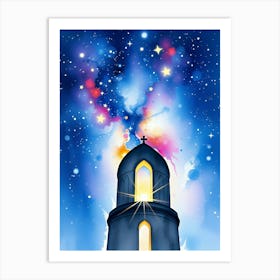 A Church In The Sky Art Print