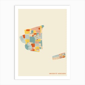 Heidelberg University Campus Map Art Print