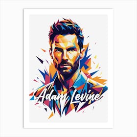 Adam Levine in WPAP Pop Art Art Print