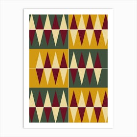 Autumn Spice Triangles Art Print