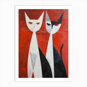 Two Cats 2 Art Print