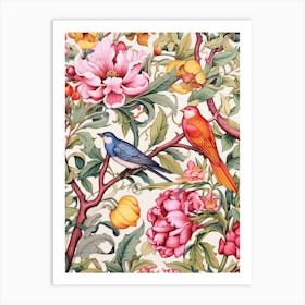 Birds On A Branch Art Print