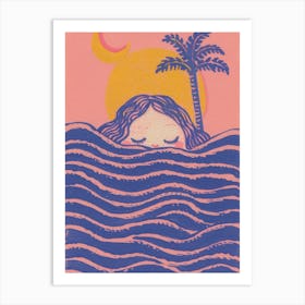 Girl In The Water 6 Art Print