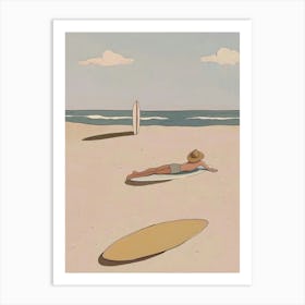 Surfboards On The Beach 1 Art Print