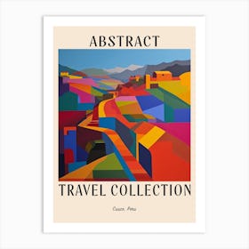 Abstract Travel Collection Poster Cusco Peru 2 Art Print