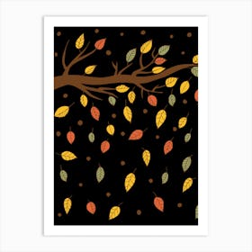 Autumn Leaves Falling Art Print