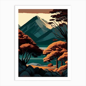 Tierra Del Fuego National Park Argentina Retro Art Print