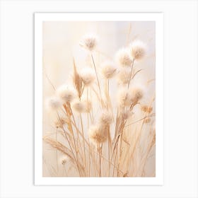 Boho Dried Flowers Cornflower 1 Art Print