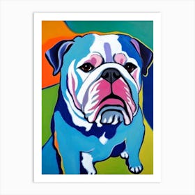 Bulldog Fauvist Style Dog Art Print