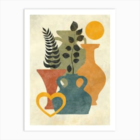 Vases And Plants 13 Art Print