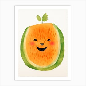 Friendly Kids Cantaloupe 1 Art Print