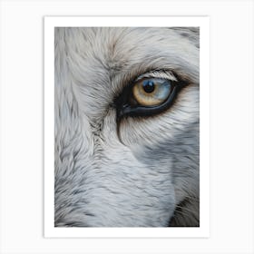 Tundra Wolf Eye 1 Art Print
