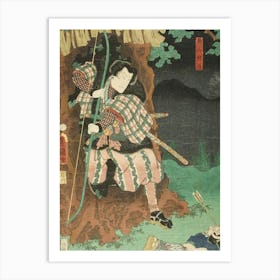 Actor In The Role Of Toriyama Akisaku In The Play Shiranui Monogatari By Utagawa Kunisada Art Print