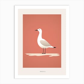 Minimalist Seagull 3 Bird Poster Art Print