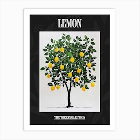 Lemon Tree Pixel Illustration 1 Poster Art Print