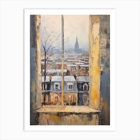 Winter Cityscape Paris France 8 Art Print