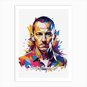 Chester Bennington, Linkin Park 01 Portrait Music Icon Style WPAP Pop Art Art Print