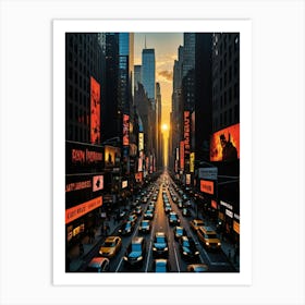 The Heartbeat of New York Rush Hour Energy Art Print