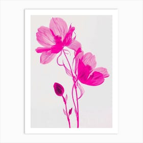Hot Pink Aconitum 2 Art Print