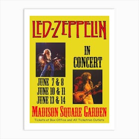 Migsrater Led Zeppelin Concert Posters Art Print