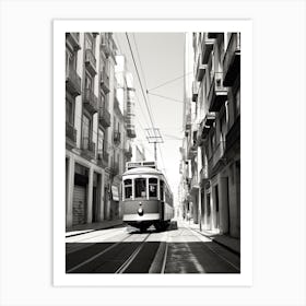 Lisbon, Portugal, Black And White Photography 4 Art Print