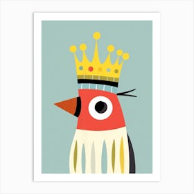 Little Parrot 1 Wearing A Crown Art Print