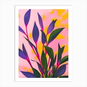 Aspidistra Colourful Illustration Plant Art Print