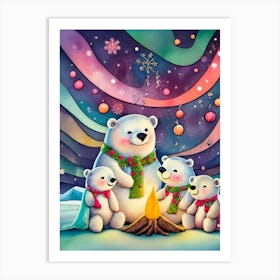 Wishing A Very Beary Christmas Art Print