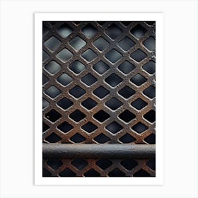 Grated Metal Background Art Print