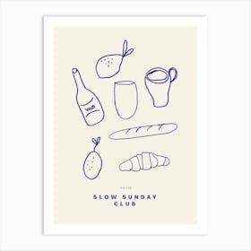 Slow Sunday Club 1 Art Print