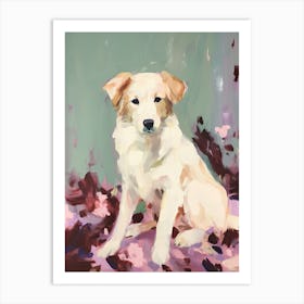 A Shetland Sheepdog Dog Painting, Impressionist 1 Art Print