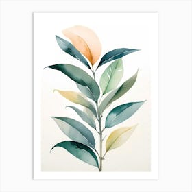 Watercolor Leaf 1 Art Print