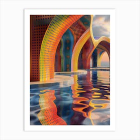 Colorful Bridge Art Print