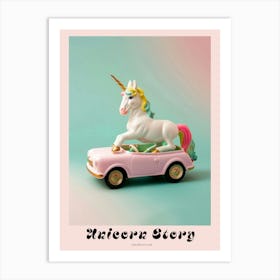 Toy Unicorn In A Toy Car 1 Poster Art Print