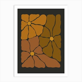 Moody Autumn Flower Trio 5 Art Print