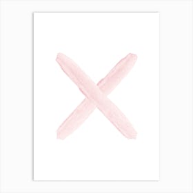 Blush Pink X Art Print