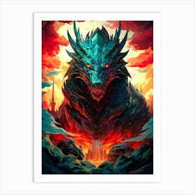 Dragon In The Sky Art Print